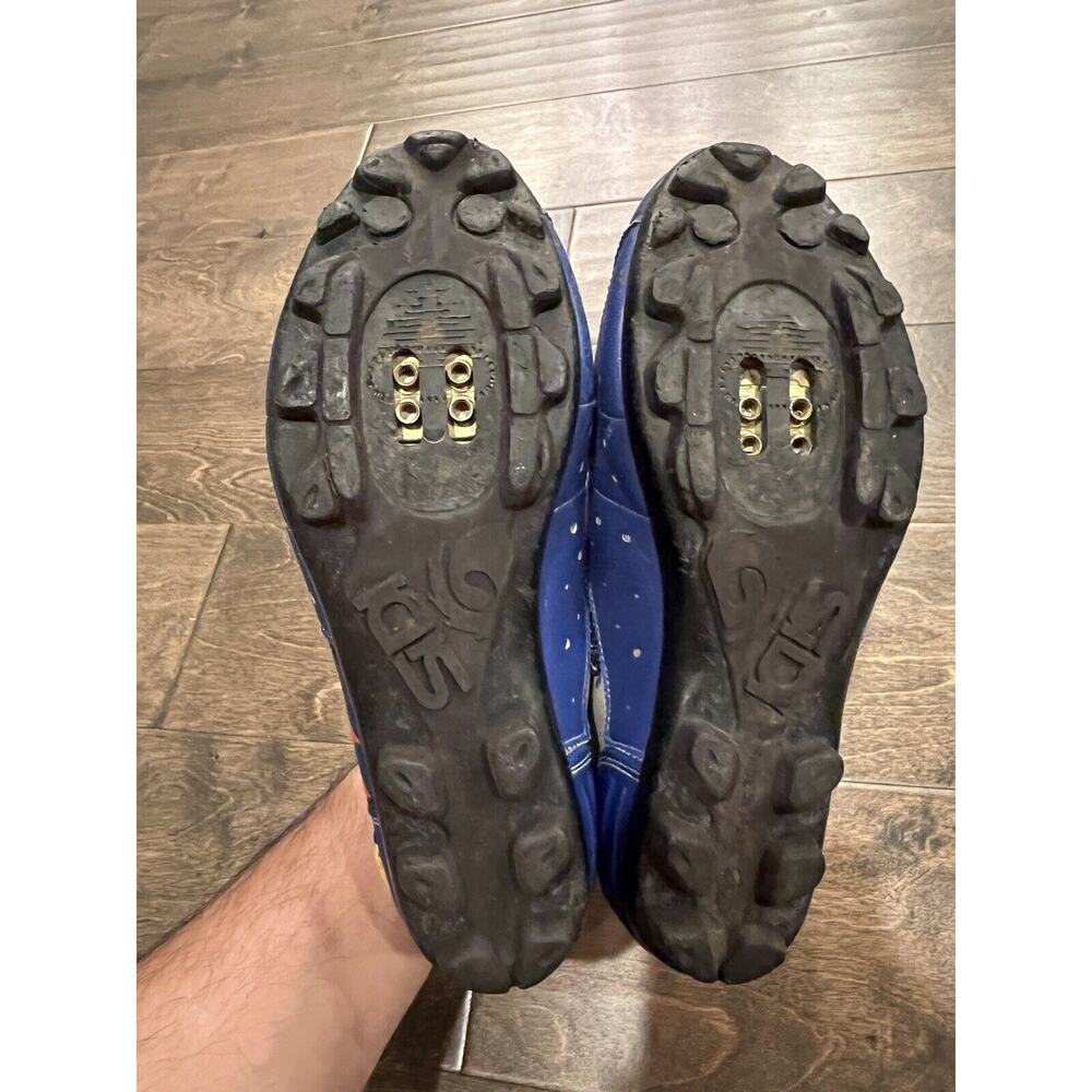 SIDI Airplus Road Cycling Bike Shoes Size EU40 US 7.5 Blue Silver Made In ITALY - Picture 7 of 10